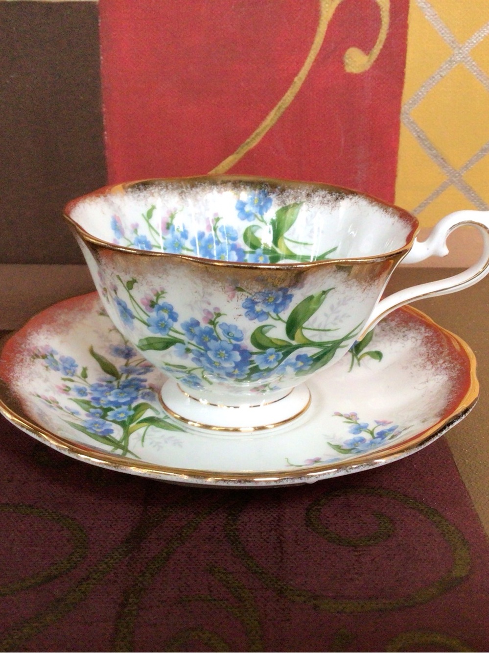 Royal Albert Forget-Me-Not Teacup and Saucer